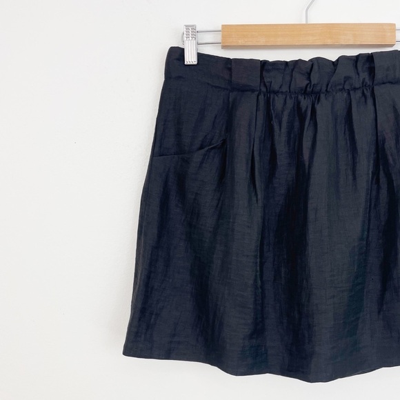 J. Crew Black Linen Charter Mini Skirt Size 2 - Picture 3 of 9